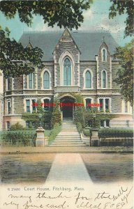 MA, Fitchburg, Massachusetts, Court House Bldg, 1910 PM, Rotograph Pub No G21456