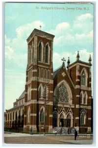 1909 St. Bridget's Church Chapel Exterior Road Jersey City New Jersey Postcard