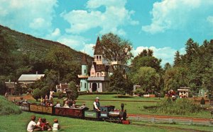 Vintage Postcard Land Of Make Believe Miniature Train Rides Upper Jay New York 