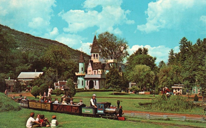 Vintage Postcard Land Of Make Believe Miniature Train Rides Upper Jay New York 