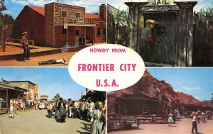 FRONTIER CITY USA Oklahoma City, OK Cowboys Route 66 1950s Vintage Postcard