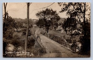 J87/ Beach City Ohio RPPC Postcard c1910 Sugar Creek Bridge  1078