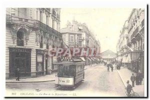 Orleans Postcard Old Street of the republic (tram) (breeding)