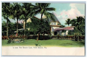 c1905 Beach Club Exterior Building Field Garden Palm Beach Florida FL Postcard 