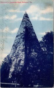 Monument to Confederate Dead, Richmond Virginia Vintage Postcard K07