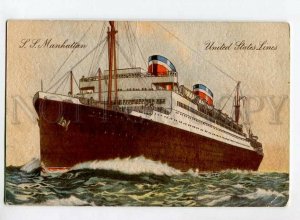 3150567 US Lines ship MANHATTAN Vintage postcard