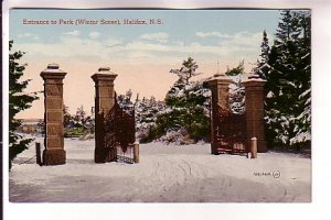 Entrance to Park, Winter, Halifax Nova Scotia