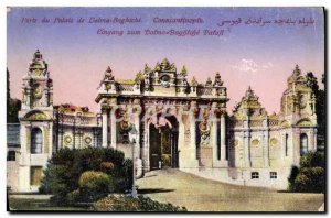 Old Postcard Constantinople palace gate of domma Baghtche