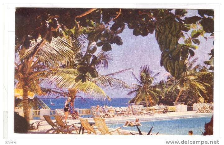 View of Swimming pool, Tower Isle Hotel, Jamica, B.W.I. PU-1952