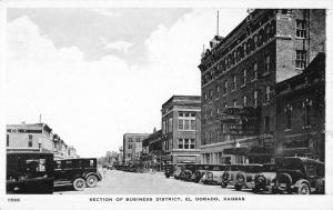 El Dorado Kansas Business District Historic Bldgs Antique Postcard K43102