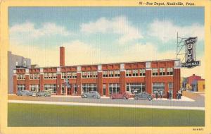 Nashville Tennessee Bus Depot Linen Antique Postcard J63972 