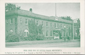 Pine Edge Inn Little Falls MN Minnesota Unused Litho Postcard E97