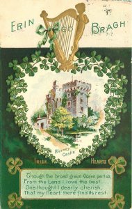 Postcard 1909 St. Patrick's Day Blarney Castle Ireland 23-3075