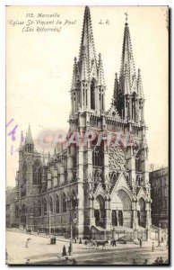 Postcard Old Marseille Monument Children Bouches du Rhones and the Church of ...