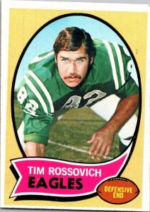 1970 Topps Football Card Tim Rossovich Philadelphia Eagles sk21469