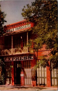 Vtg Wells Fargo Building Columbia California CA Union Oil Company Postcard