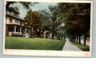 St Paul MN Summit Ave c1910 Postcard