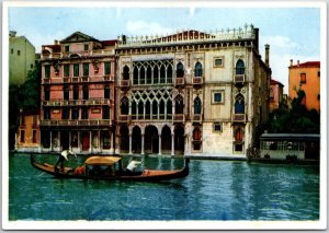 Venezia ~ Maison d'Or Canal Building Residences Venice Italy Postcard