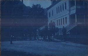 Togus ME Veterans Soldiers Home c1905 Cyanotype Real Photo Postcard #1