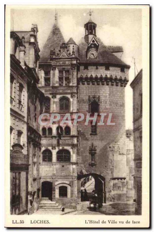 Loches - L & # 39Hotek City saw tace - Old Postcard