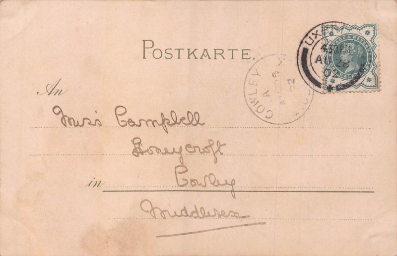 SAALFELD THURINGIA GERMANY~SCHLOSS~1902 ARTIST KUNSTLER POSTCRD