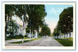 c1920 North Main Street Newport Road New Hampshire NH Vintage Antique Postcard