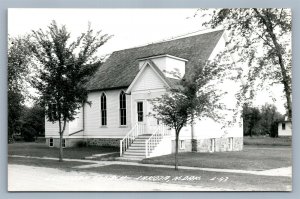 LAKOTA ND LUTHERAN CHURCH VINTAGE REAL PHOTO POSTCARD RPPC