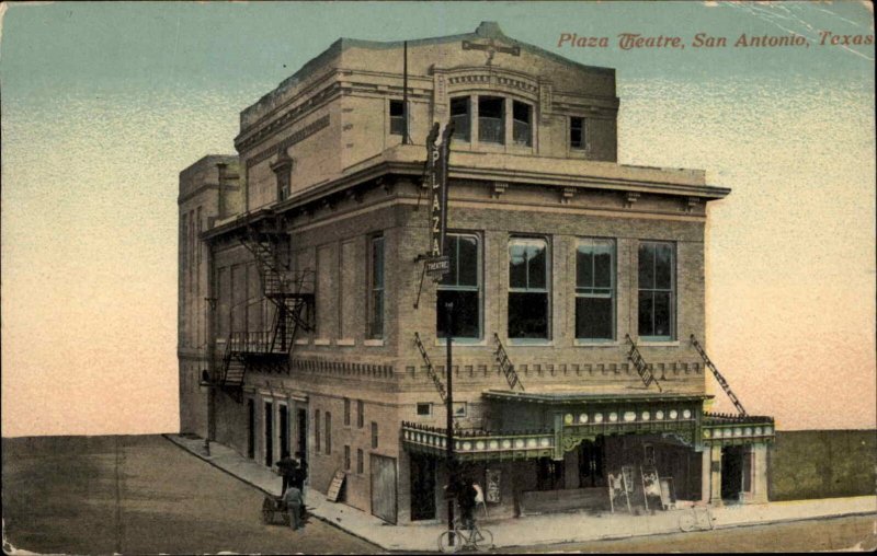 San Antonio TX Plaza Theatre c1910 Postcard