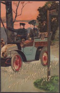You'll All to Lap in Murdocksville,PA,Couple,Car Postcard