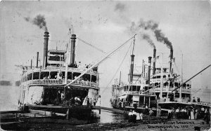 J9/ Davenport Iowa Postcard c1910 Steamers Silver Crescent Steamboat 203