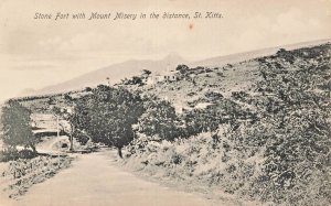 ST KITTS & NEVIS LEEWARD ISLANDS~STONE FORT-MOUNT MISERY~M LOSADO PHOTO POSTCARD