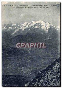 Old Postcard The valley of Sallanches and Mont Blanc seen from the top of the...