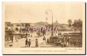 Old Postcard The Place de la Concorde Old Paris