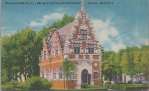 Postcard Zwaanendael House Memorial First Settlement Lewes Delaware DE