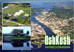 Oshkosh, WI Wisconsin  AERIAL VIEW & Experimental Aircraft Assoc  4X6 Postcard