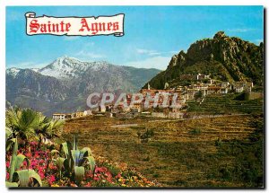 Postcard Modern Riviera Sainte Agnes caracterisstique Village of countries Re...