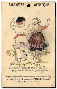 Old Postcard Barometer Artisique Children