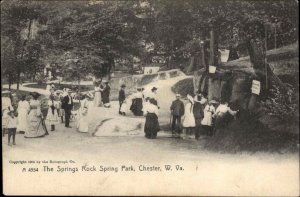 Chester West Virginia WV Rock Springs Park Rotograph c1910s Postcard