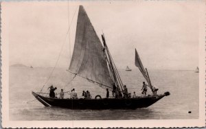 Vietnam Cochinchina Fisherman Boat RPPC 09.61