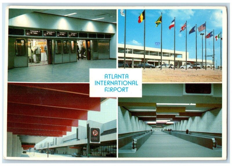 1981 Atlanta International Airport Terminal Atlanta Georgia Multiview Postcard