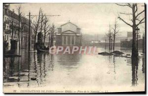 Floods Old Postcard From Paris Place Of The Nativity
