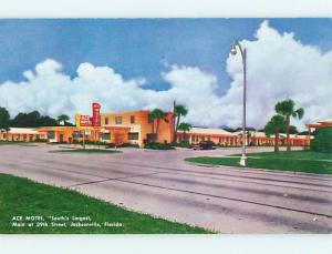 Unused 1950's ACE MOTEL & RESTAURANT Jacksonville Florida FL u2029