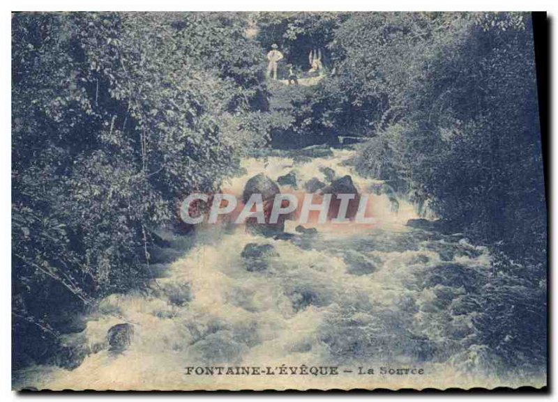 Old Postcard Fontaine L'Eveque The Source