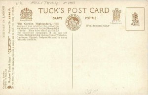 UK Military C-1910 Gordon Highlanders Royalty Tuck #3546F Postcard 22-4958