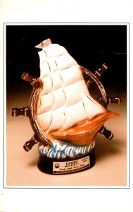 Advertising Jim Beam Whiskey Ship's Wheel 1980 Convention Bottle
