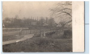 1909 View Of Bridge Showing Houses Buffalo New York NY RPPC Photo Postcard