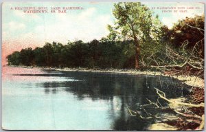 Watertown SD-South Dakota, Lake Kampeska 1910 Beautiful Spot Vintage Postcard