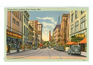 OH - Toledo. Adams Street looking West ca 1930