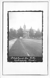 J4/ Kalispell Montana RPPC Postcard c1950s Flathead County Court House 202