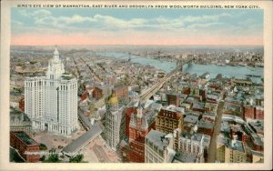 B579 United States New York bird`s eye view of Manhattan